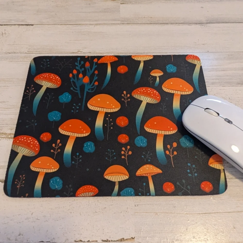 Mushroom Pattern Design Custom Non Slip Mouse Pad 8.7inx7in